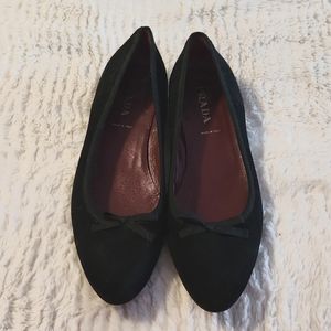 Prada suede flats with cute bow